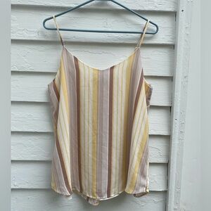 Pink Republic Yellow and Brown Striped Camisole